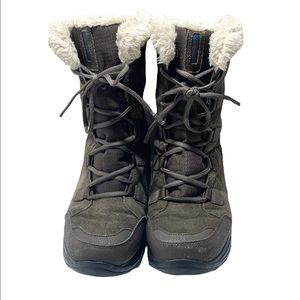 Columbia Women SZ 8 Ice Maiden Brown Suede Waterproof Lace Up Boots BL1581-232